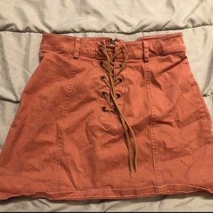 forever 21 pink high-rise skirt. size s